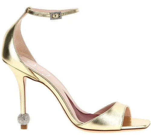 Gold sandales jewel heels - gold,