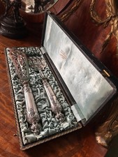 ?? Coffret de service à poisson en argent massif poinçon Minerve