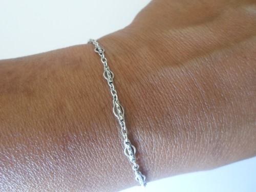 Bracelet argent massif - en,