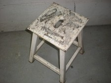Ancien tabouret banc d'artiste peintre en bois vintage déco
