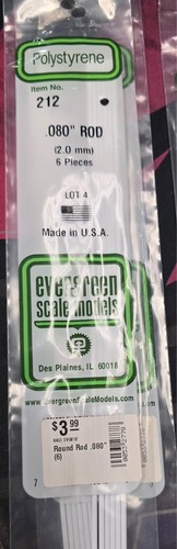 Evergreen polystyrene 080 - polystyrene, .080"