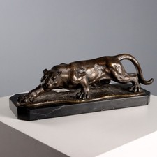 Tigre bronze signée - en,