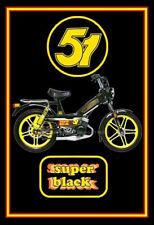 TABLEAU MOTOBECANE MBK 51 SUPER BLACK  " ( idée cadeau anniversaire NOËL  )