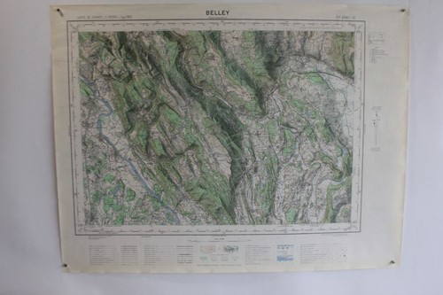 Ancienne carte ign belley - carte,