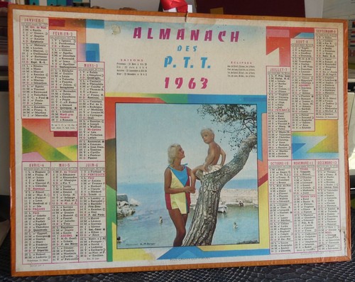 Calendrier des postes 1963