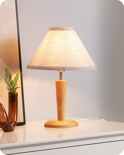 Lampe table bois - lampe, de