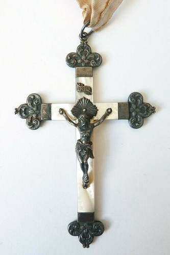 Grande croix pendentif - croix, argent