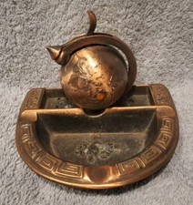 Rare Cendrier & Briquet Métal