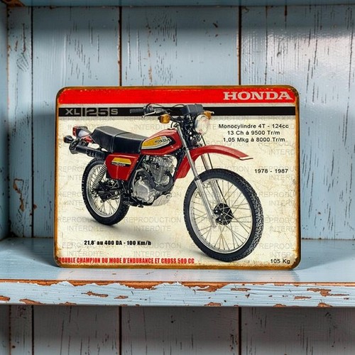 Plaque métal vintage honda - plaque,