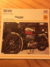 Triumph 650 TR6 C Trophy 1959 Carte moto Collection Atlas UK