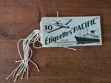 Vintage Ancien Carnet Étiquettes "PACIFIC" Pour Toutes Expéditions Et Bagages