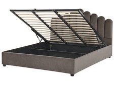 Lit avec Rangement en Velours