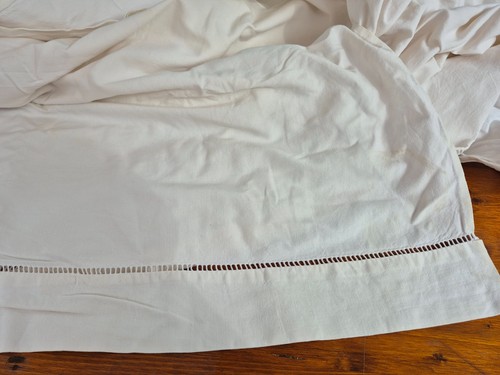 Drap ancien broderie jour - ancien,