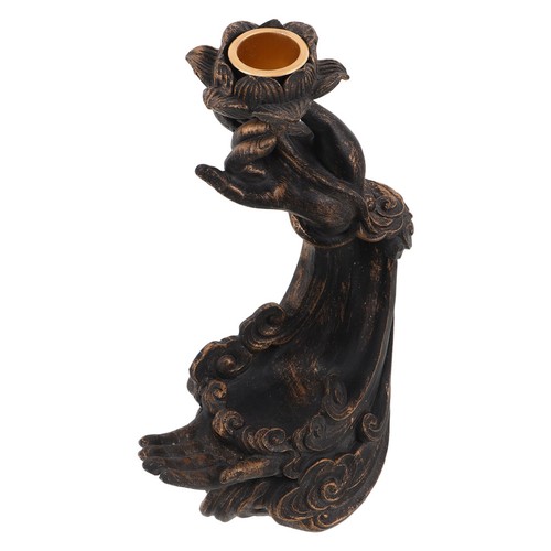 Support bougie lotus statue - bougie,