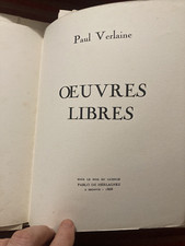 CURIOSA NUE PAUL VERLAINE OEUVRES LIBRES SONNETS DU TROU DU CUL ILLUSTREE SUITE