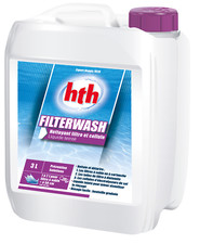 HTH FILTERWASH Liquide teinté - 3L | Nettoyant Filtre et Cellule Electrolyse