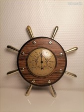 Thermomètre thème barre de bateau , vintage fabriqué en France, , diamètre 22cm