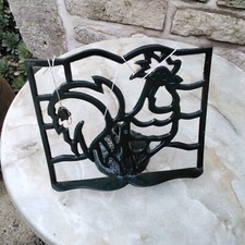 LUTRIN PORTE LIVRES EN FONTE VINTAGE COULEUR  VERTE MODELE  COQ