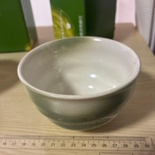 Bol à thé en céramique verte et blanche, 4,7 pouces, poterie japonaise de cér...