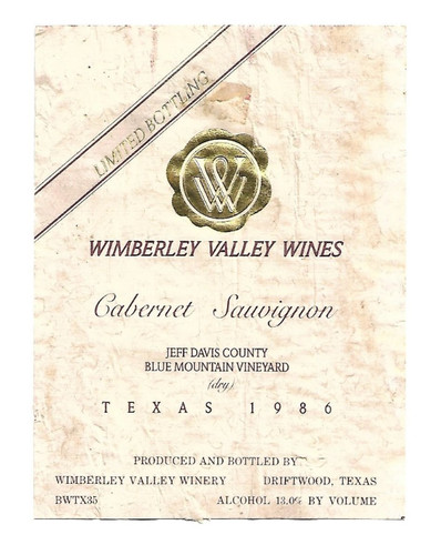 Etiquette vin wimberley - vin,