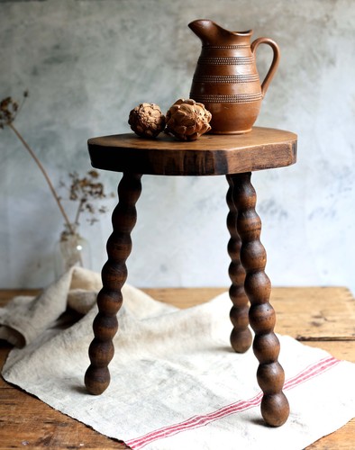 Antique bobbin leg stool - bobbin,