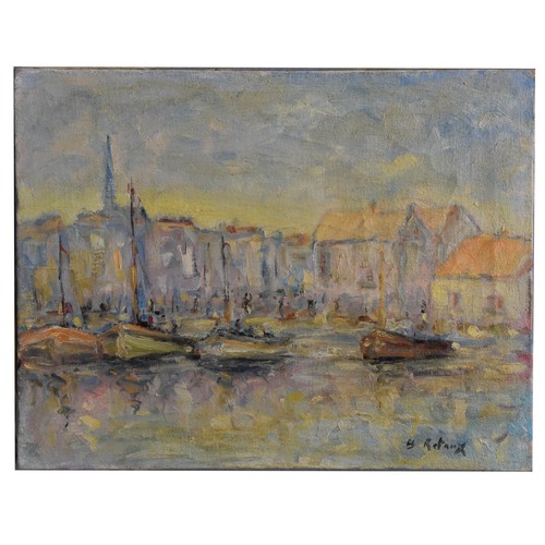 Peinture marine vieux port - , de