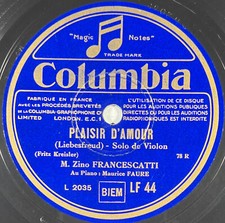 Zino Francescatti : Plaisir