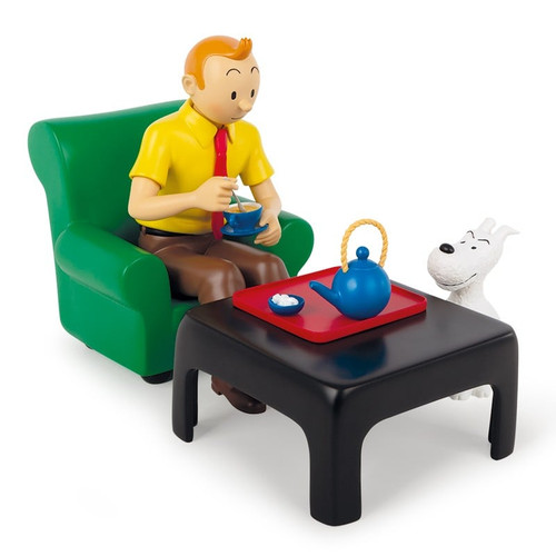 Herge tintin having tea - tintin,