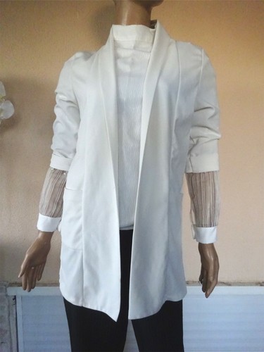 Veste blanche manche - blanche, 3/4