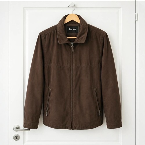 Burton brown jacket men faux - jacket, s