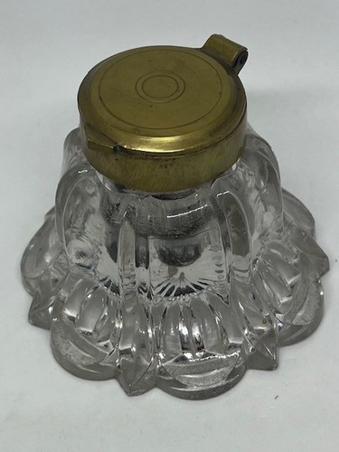 Grand encrier ancien verre - en,