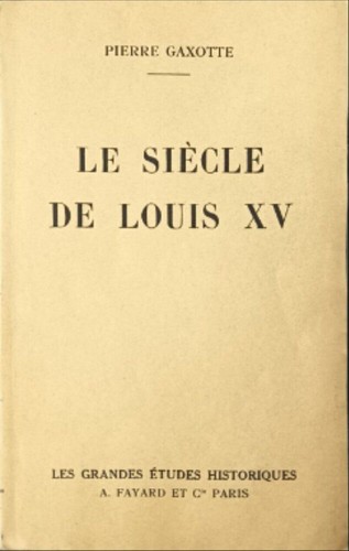 Siècle louis xv - siècle,