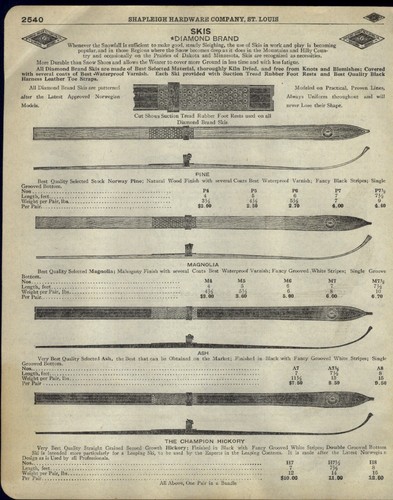 1918 paper diamond - 1918, skis