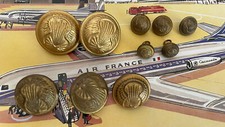 Lot boutons d'uniforme armée de l'air 3 tailles PBT Paris Maurice Bourdon SBC