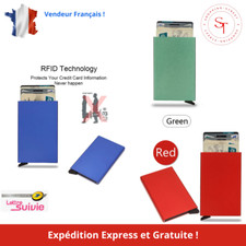 Porte Carte Bancaire RFID Anti Piratage Protection Données Sécurité Contact🔒