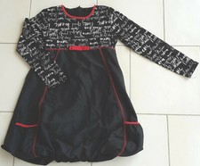 Très belle robe boule fille 10 ans noire et rouge 
