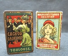 Cachou LAJAUNIE - Etui publicitaire porte boite d'allumette - Tamagno - 1890 +++