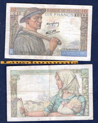 Francs mineur 10 1942 - 10,
