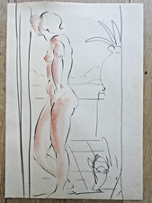 Dessin ancien nu - (circa, 1930)