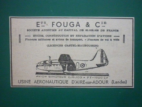 1951 1953 pub fouga - pub, cie