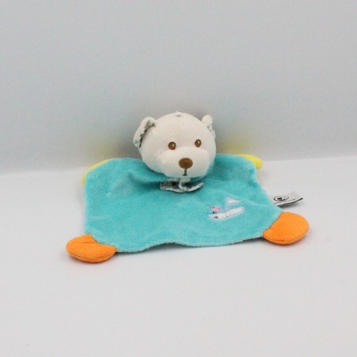 Doudou plat ours bleu - , bateau