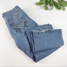 Cache Medium Wash Studded Butt Boot Cut Denim Jeans Women's Size 4