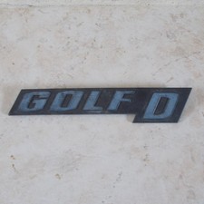 Ancien insigne emblème VW GOLF D série mascotte plaque badge voiture auto gris