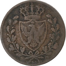 [#369666] Coin, ITALIAN STATES, SARDINIA, Carlo Felice, 5 Centesimi, 1826, Tor, 