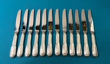 BRILLANT 12 couteaux a entremets CHRISTOFLE modèle FILET CHINON métal argenté