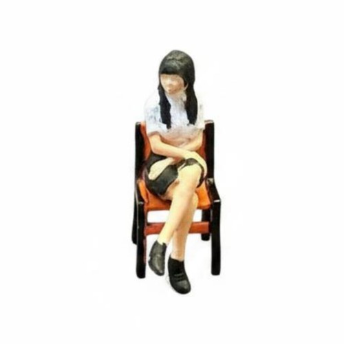 Miniature assise peinte et - assise,