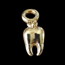 PANDORA  charm ME mini dangle dent plaqué or  14 carats authentique