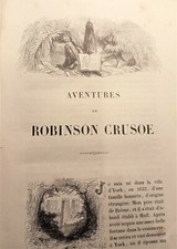 Aventures de Robinson CRUSOÉ par Daniel DEFOE - Illustrations GRANDVILLE  - 1811