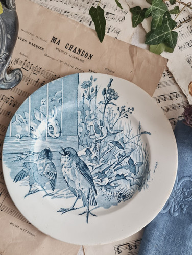 Ancienne assiette terre fer - terre, de