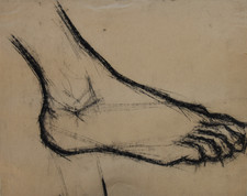 Felix Schivo (1924-2006) (53) - pierre noire - étude de pied